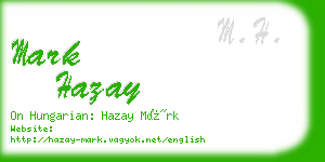 mark hazay business card